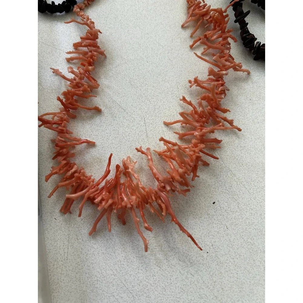 Amber Chip Necklaces Turquoise Mother Of Pearl Coral Jewelry Making Beads Lot